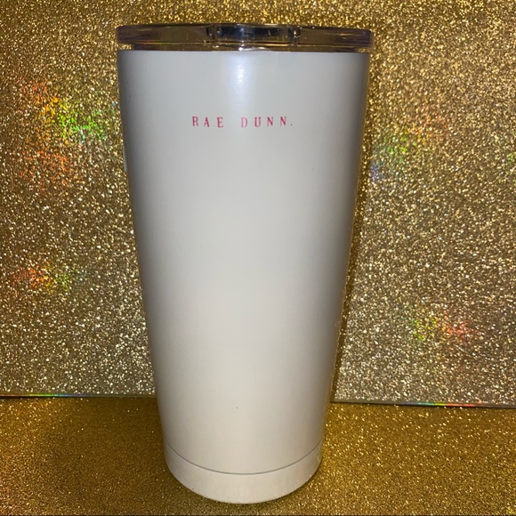 Rae Dunn SUPER MOM - pink script stainless tumbler - Picture 2 of 6